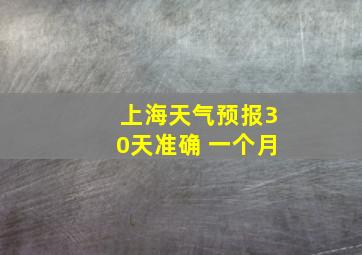 上海天气预报30天准确 一个月